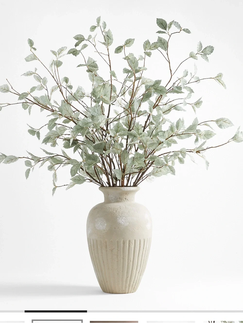 Crate and Barrel Decorative Ivy branch leaves Faux Greenery Home TWO brand new